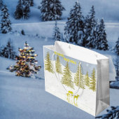 Deer Reflection Große Geschenktüte