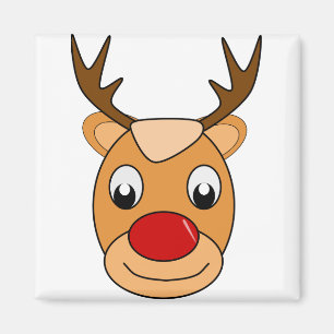 Deer Rudolph Santa Claus Weihnachtskids Cartoon Magnet