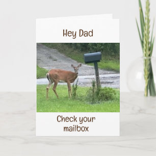 DEER SAGT "HEY VATER KARO YOUR MAILBOX" GEBURTSTAG KARTE
