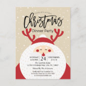 Deer Santa Claus Frohe Weihnachten und Glück im ne (Vorderseite)