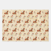 Deer Santa Geschenkpapier Set (Vorderseite 2)