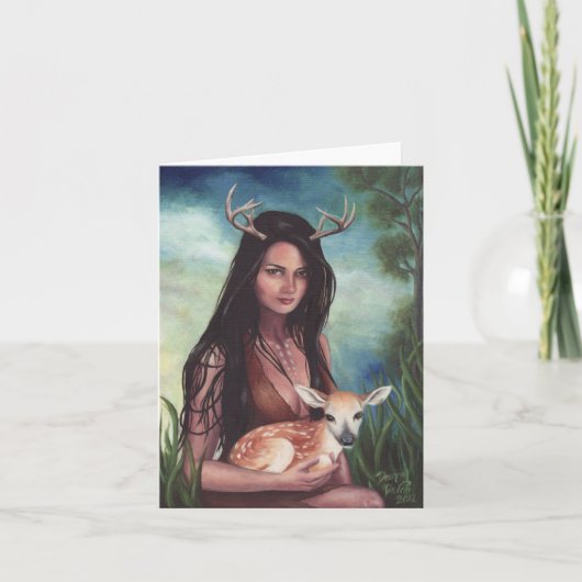 Deer Sidhe - Blank Notecard Karte (Vorderseite)