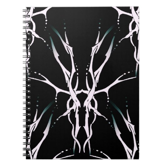 Deer Skull Tribal Design for deer Hunters white Notizblock (Vorderseite)