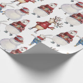 Deer Snowman Rabbit Bär Weihnachtsgeschenk Geschenkpapier (Ecke)