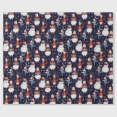 Deer Snowman Rabbit Bär Weihnachtsgeschenk Geschenkpapier (Flach)