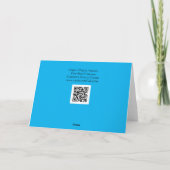 Deer Snowy Blue Weihnachtskarte Karte (Rückseite)