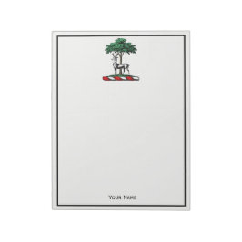 Deer Stag by Tree Heraldic Wappen Emblem Notizblock