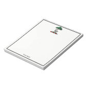 Deer Stag by Tree Heraldic Wappen Emblem Notizblock (Rotiert)