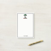 Deer Stag by Tree Heraldic Wappen Emblem Post-it Klebezettel (Auf Schreibtisch)