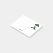 Deer Stag by Tree Heraldic Wappen Emblem Post-it Klebezettel (angewinkelt)
