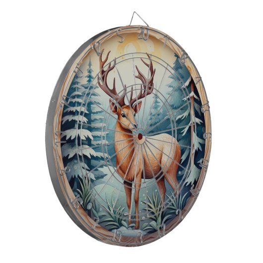 Deer Stag Dartboard Dartscheibe (Vorderseite Links)