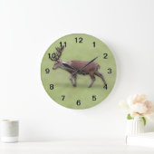 Deer Stag, Digital Art. Große Wanduhr (Zuhause)