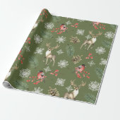 Deer Stag Woodland Weihnachten Geschenkpapier (Ungerollt)