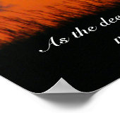Deer Sunset Poster (Ecke)