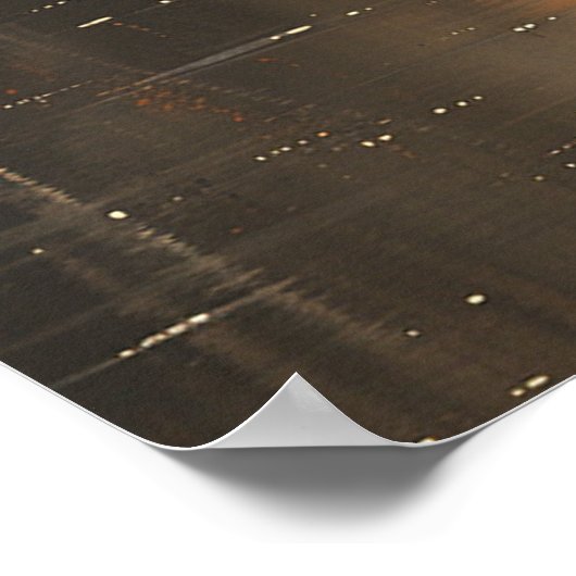 Deer Sunset River Winter Forest Poster (Ecke)