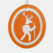 Deer Trail Marker Keramik Ornament (Links)