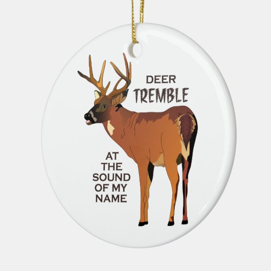 Deer Tremble Keramik Ornament (Links)