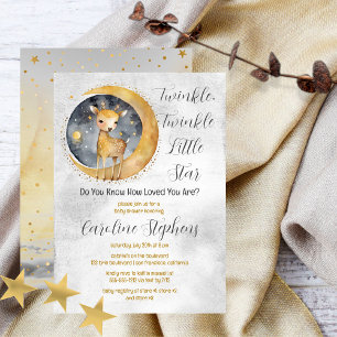 Deer Twinkle Twinkle Little Star Baby Dusche Einladung