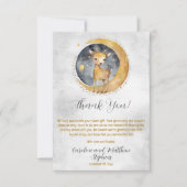 Deer Twinkle Twinkle Little Star Baby Shower Dankeskarte (Vorderseite)