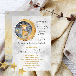 Deer Twinkle Twinkle Little Star Baby Shower Einladung