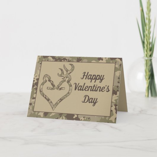 Deer Valentine Feiertagskarte (Vorderseite)