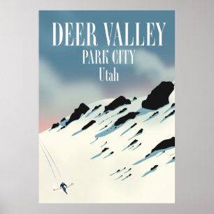 Deer Valley, Park City, Utah, Skiposter Poster