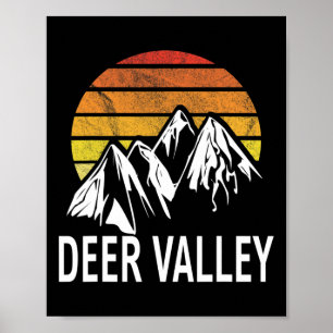 Deer Valley Park City Utah Usa Ski Resort Snowboar Poster