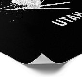 Deer Valley Skate Tee Utah Ski Poster (Ecke)