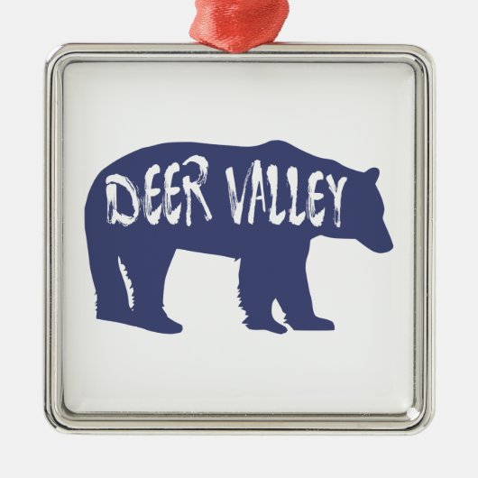 Deer Valley Utah Bear Ornament Aus Metall (Vorne)
