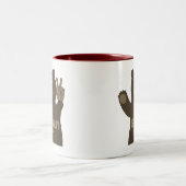 Deer Valley Utah Peace Bear Zweifarbige Tasse (Mittel)