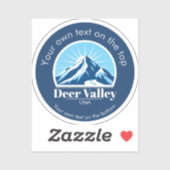 Deer Valley Utah ski area Vinyl Sticker (Blatt)
