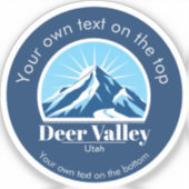 Deer Valley Utah ski area Vinyl Sticker (Vorderseite)