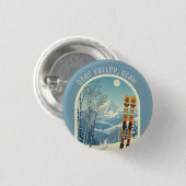 Deer Valley Utah Skigebiet Souvenir Button (Vorne & Hinten)