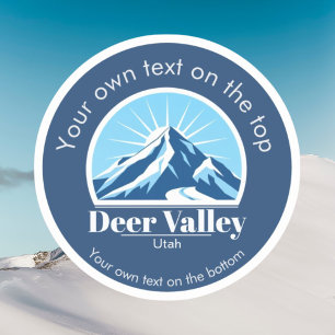 Deer Valley Utah Skigebiet Vinyl-Aufkleber Aufkleber