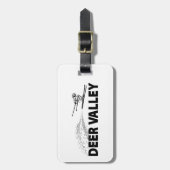 Deer Valley Utah Skispringer Gepäckanhänger (Vorderseite vertikal)