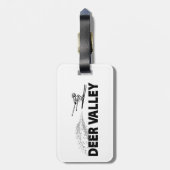 Deer Valley Utah Skispringer Gepäckanhänger (Rückseite vertikal)