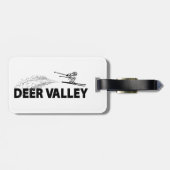 Deer Valley Utah Skispringer Gepäckanhänger (Rückseite horizontal)