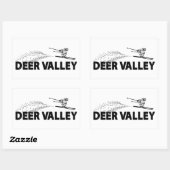 Deer Valley Utah Skispringer Rechteckiger Aufkleber (Blatt)