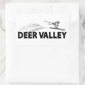 Deer Valley Utah Skispringer Rechteckiger Aufkleber (Tasche)