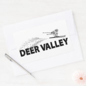 Deer Valley Utah Skispringer Rechteckiger Aufkleber (Umschlag)