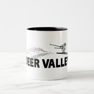 Deer Valley Utah Skispringer Zweifarbige Tasse