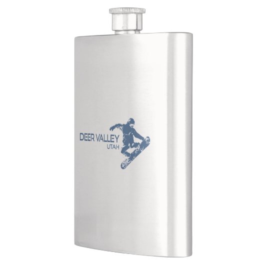 Deer Valley Utah Snowboarder Flachmann (Links)