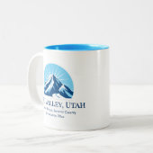 Deer Valley Utah Wasatch Skiort Souvenir Zweifarbige Tasse (Vorderseite Links)