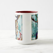 Deer w/ Antlers Painting - Gift for Animal Lovers Tasse (Zentrum)