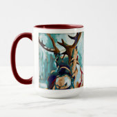 Deer w/ Antlers Painting - Gift for Animal Lovers Tasse (Links)