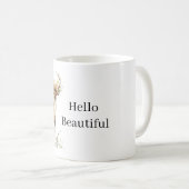 Deer wearing Flowers Kaffeetasse (VorderseiteRechts)