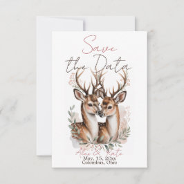 Deer Wedding Save the Date Announcement