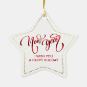 Deer Winter Forest Star Ornament (Hinten)