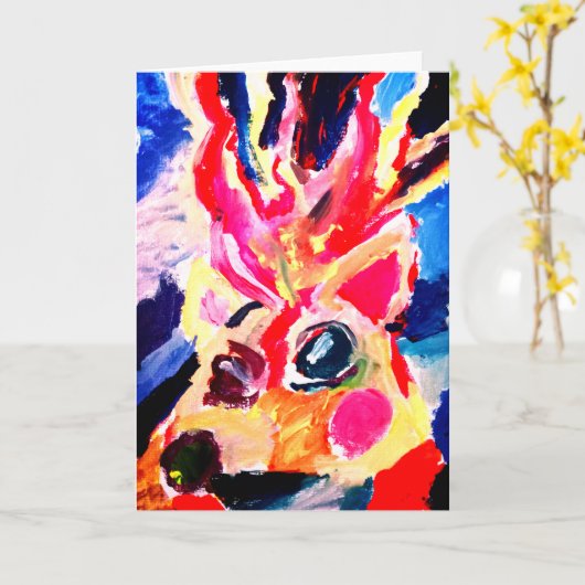 Deer winter joy karte (Gelbe Blume)