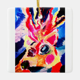 Deer winter joy keramikornament